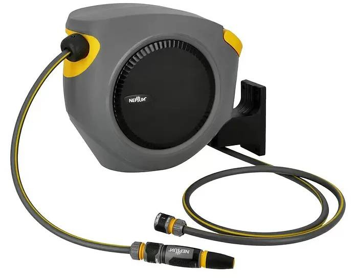Nástěnný box s hadicí Neptun / 40 m / otočná o 180° / 1/2" (13 mm) / šedá/černá/žlutá Varianta: ivi1
