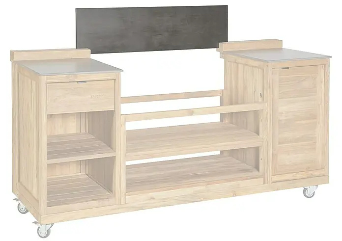 Náhradní pracovní deska Kingstone pro zadní stranu grilovacího modulu Sunfun Zoe / keramika / antracit Varianta: ivi1