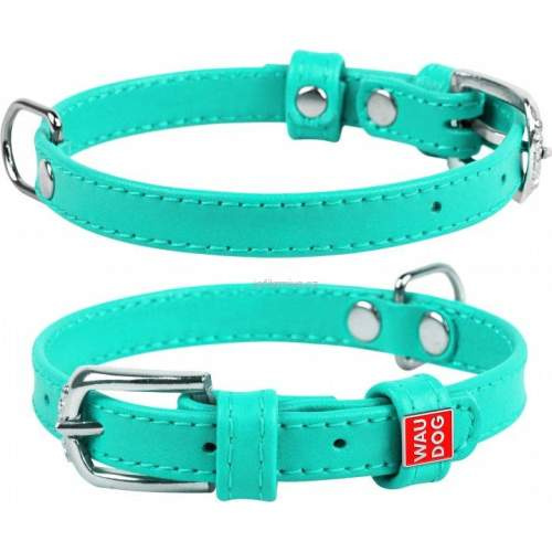 Obojek WauDog Glamour XS 15mm, 27-36cm, tyrkysová