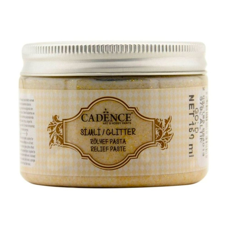 Cadence 3D pasta Glitter paste glittrová zlatá Aladine