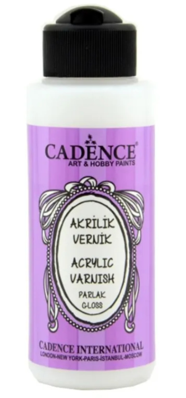 Cadence Dokončovací lak Cadence Acrylic Varnish, lesklý - VYBERTE OBJEM - Dokončovací lak Cadence Acrylic Varnish, 120 ml - lesklý