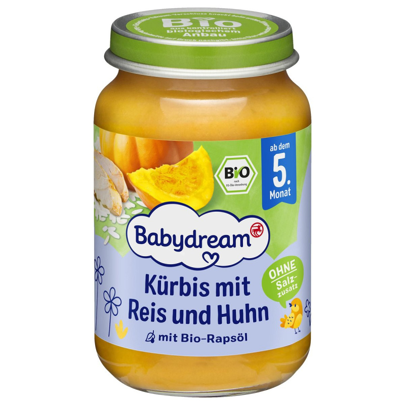 Babydream BIO Příkrm dýně, rýže a kuře