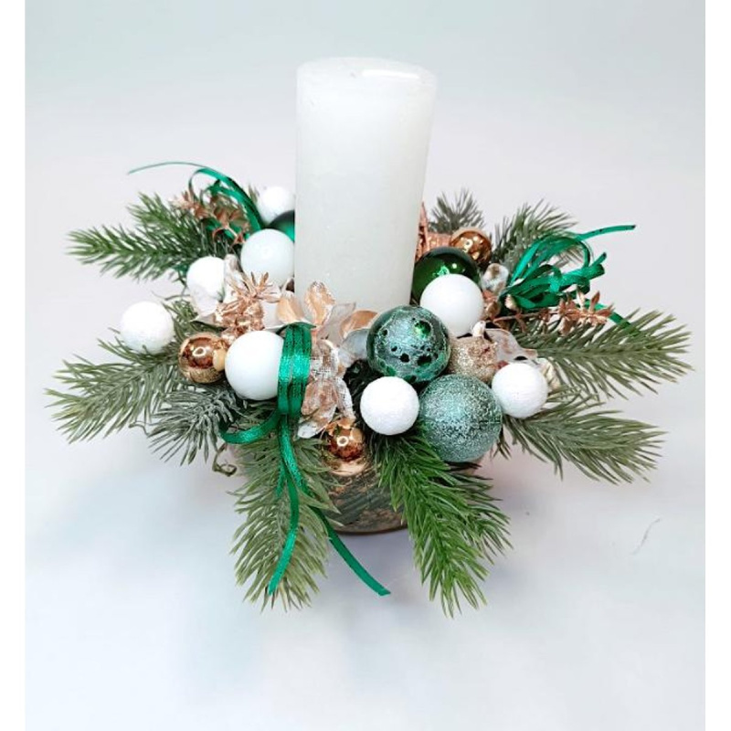 Svícen vánoční zelený