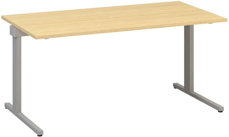 Interier Říčany Psací stůl Alfa 305 - 160 cm, dub Vicenza/stříbrný