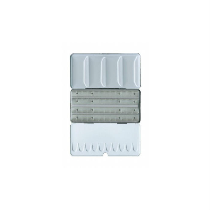 Kovová krabička pro akvarely 48 ks prázdná