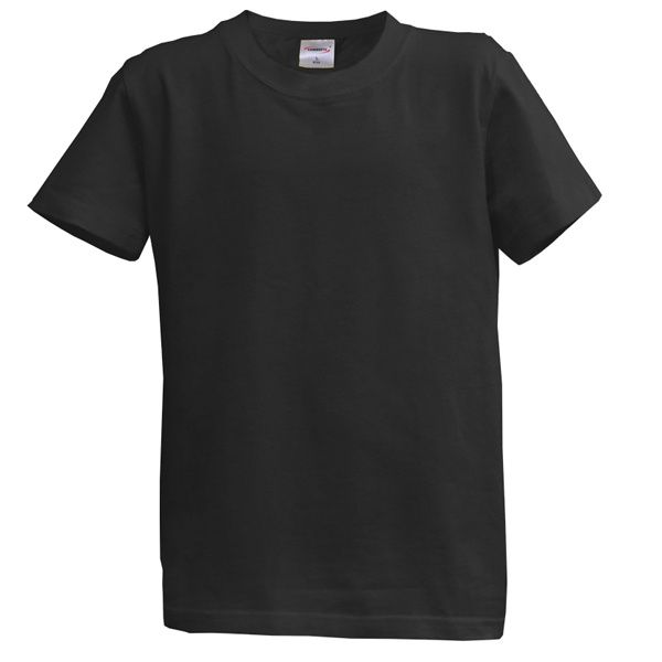 Dětské tričko krátký rukáv XS - černé (5-6 let)