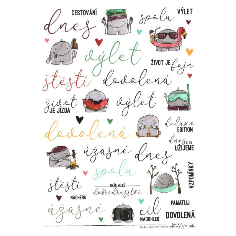 Samolepky průhledné A4 - Cestování č.7