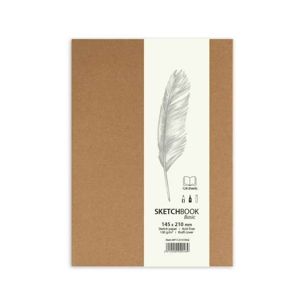Skicák Basic (100g/m2,128 listů) A5 kraft obal
