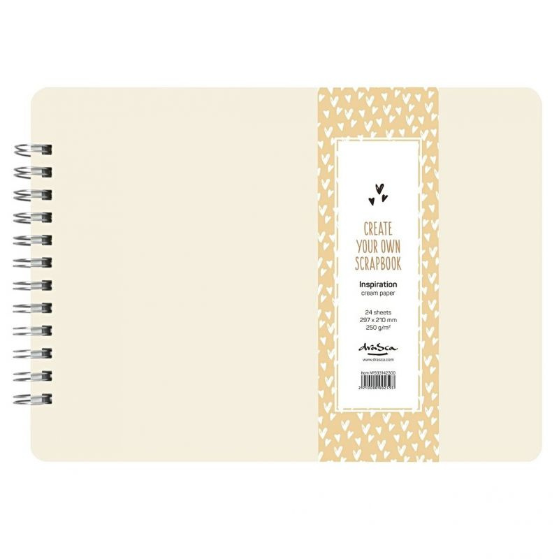 Album kroužkové Scrapbook Inspiration krémové (250g/m2, 24 listů) A4
