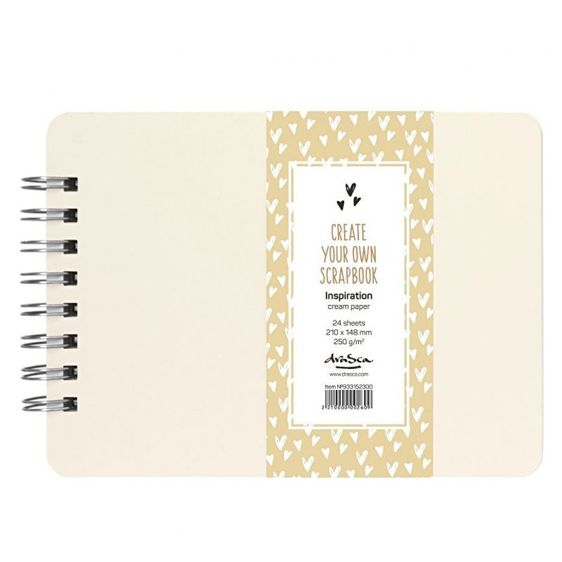 Album kroužkové Scrapbook Inspiration krémové (250g/m2, 24 listů) A5