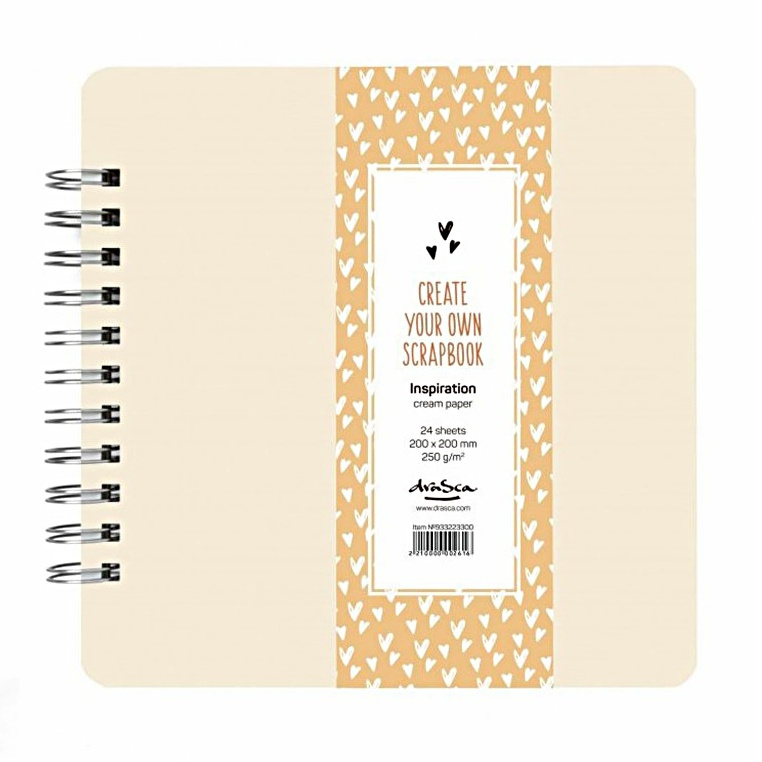 Album kroužkové Scrapbook Inspiration krémové (250g/m2, 24 listů) 20×20cm