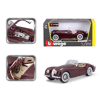431822018 JAGUAR ROADSTER XK 120 1:24 - poškozený obal
