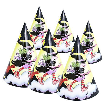 RAP401051 klobouk párty - čarodějnice/halloween, 6 ks - poškozený obal
