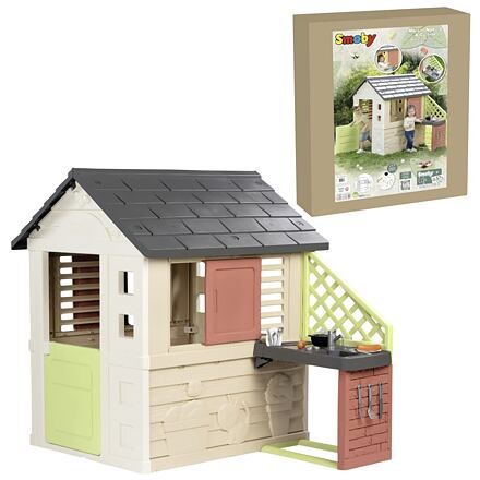 SM 810739 Smoby Domeček Life Nature s kuchyní - poškozený obal