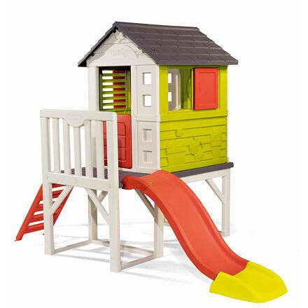SM 810800 Smoby Domeček na pilířích se skluzavkou - poškozený obal