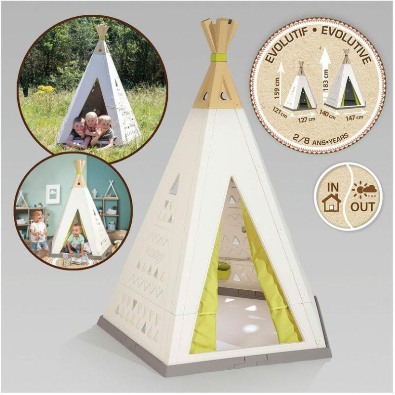 SM 811000 SMOBY Teepee indoor/outdoor 2v1 - poškozený obal