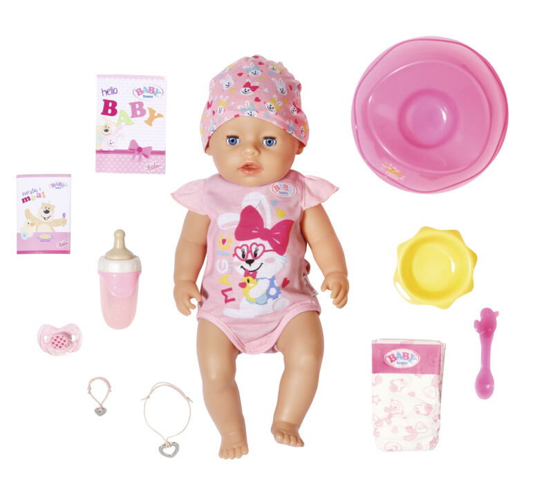12827956 ZAPF CREATION BABY born s kouzelným dudlíkem, holčička, 43 cm - poškozený obal