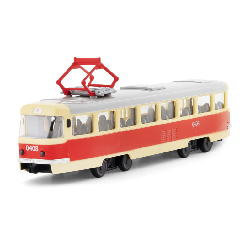 RAP197084 RAPPA Tramvaj hlásí zastávky česky s funkčními dveřmi, 28 cm - poškozený obal