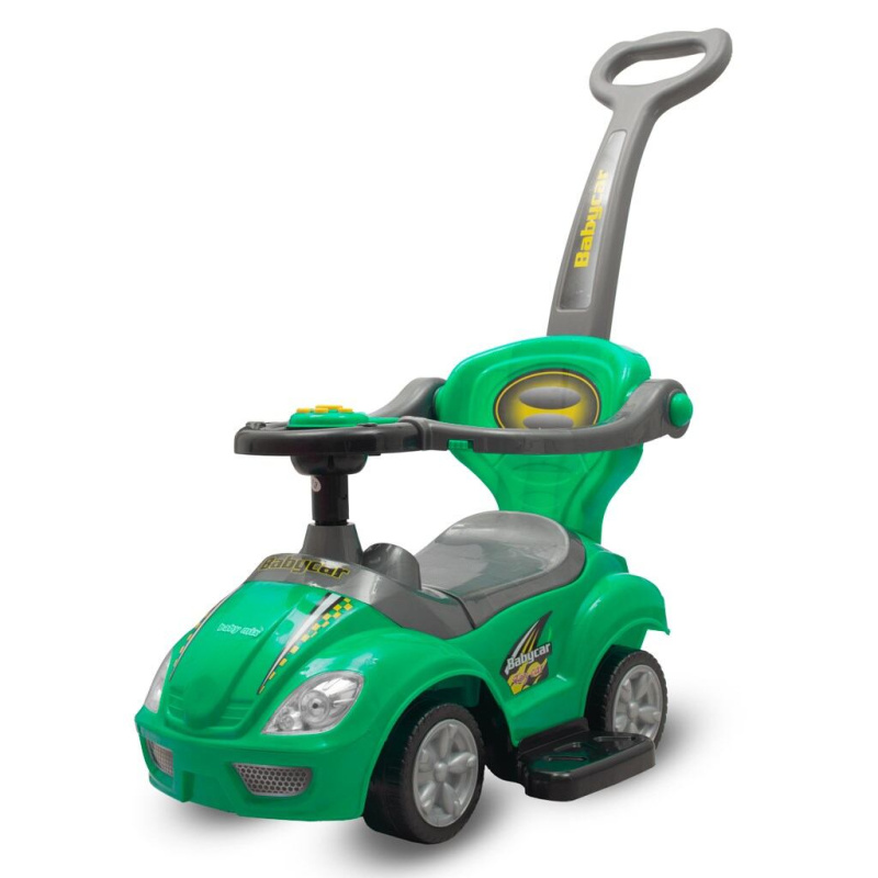 CARE 45837 Dětské odrážedlo s vodící tyčí 3v1 Baby Mix Mega Car zelené - poškozený obal