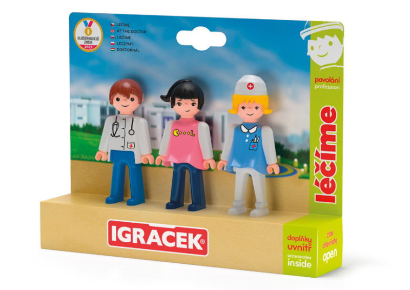8026412 Efko Igráček Trio Léčíme - Doktor, Sestřička a Pacientka - poškozený obal