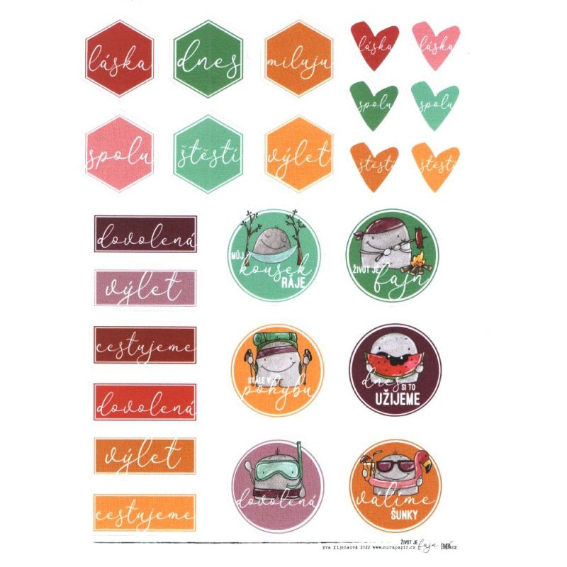 Samolepky A5 - Cestování č.8