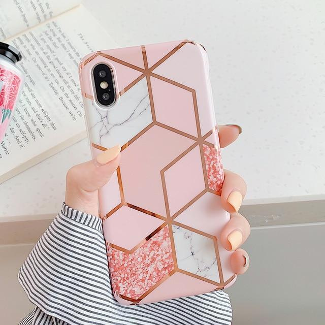 iPouzdro.cz Ochranný kryt pro iPhone XS / X - Geometric Pink
