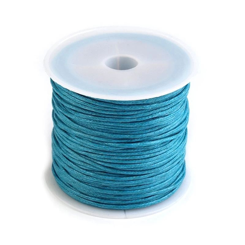 Voskovaná bavlněná šňůrka světle modrá (25m)