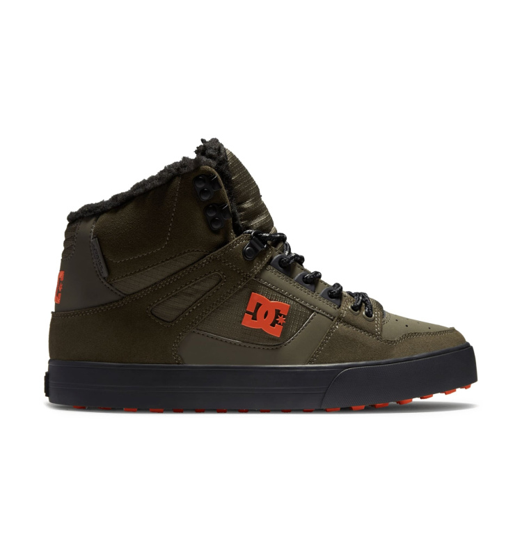 Dc shoes pánské zimní boty Pure High-Top WC Dusty Olive/Orange | Zelená | Velikost 10 US
