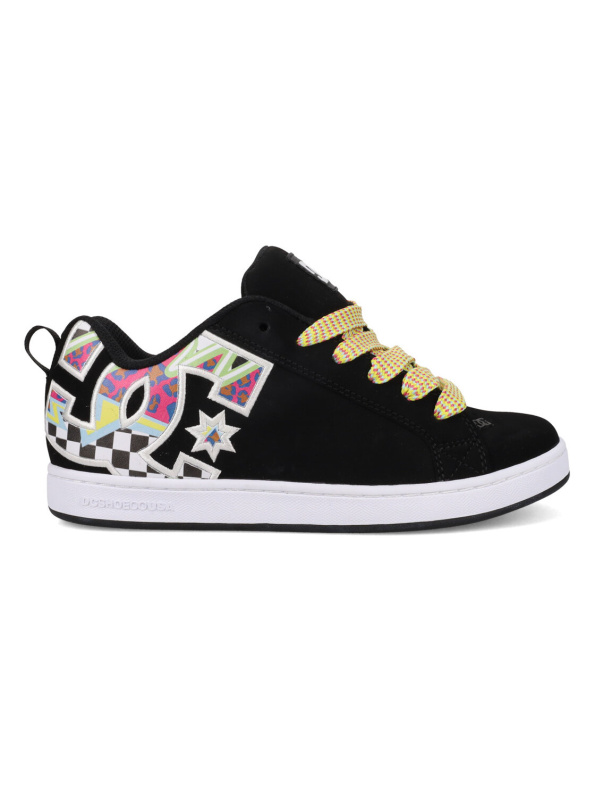 Dc shoes dámské boty Court Graffik Black / Multi / White | Černá | Velikost 7 US