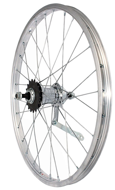 BASIC zapletené kolo 20" zadní torpedo Velosteel 28děr Barva: Stříbrná, Velikost: 20"