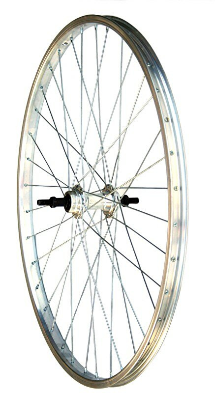 BASIC zapletené kolo 26" zadní Zinek Al lož./MACH1 110 36děr Barva: Stříbrná, Velikost: 26"