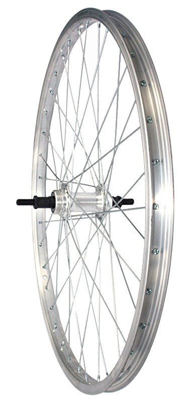 BASIC zapletené kolo 24" zadní Zinek Al lož./ MACH1 110 junior Barva: Stříbrná, Velikost: 24"