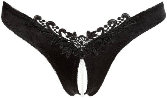 Cottelli Lingerie G-String Pearls black S