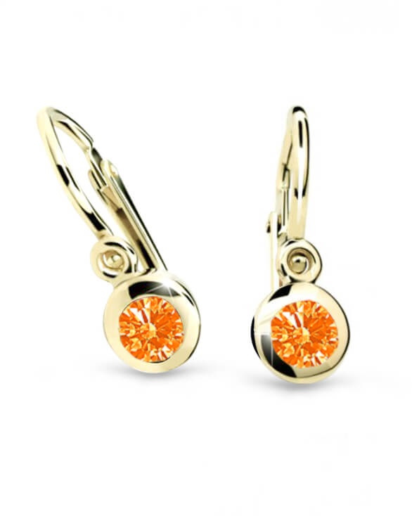 Cutie Jewellery Zlaté dětské náušnice C1537-10-X-1 oranžová