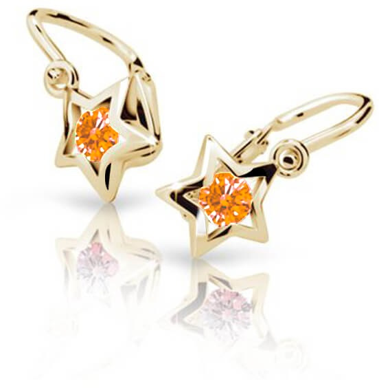 Cutie Jewellery Zlaté dětské náušnice C1942-10-X-1 oranžová