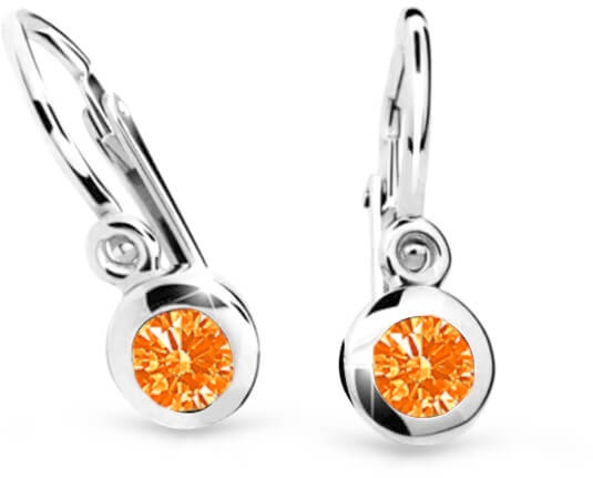 Cutie Jewellery Dětské náušnice z bílého zlata C1537-10-X-2 oranžová