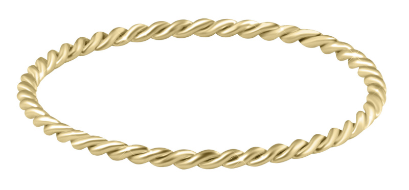 Troli Minimalistický pozlacený prsten z oceli Gold 52 mm