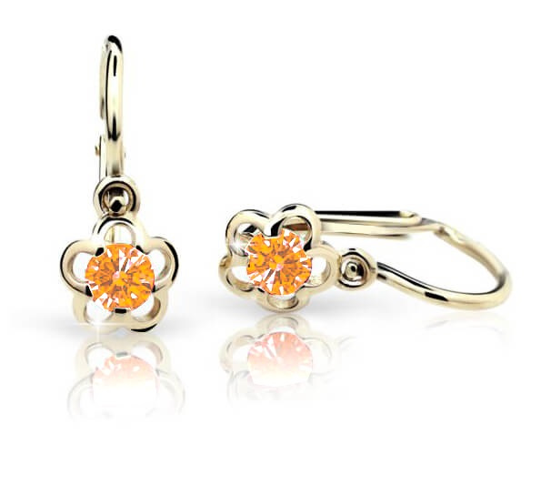 Cutie Jewellery Zlaté dětské náušnice C1945-10-X-1 oranžová