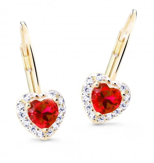 Cutie Jewellery Něžné náušnice s třpytivými zirkony Z8015-55-X-1 červená