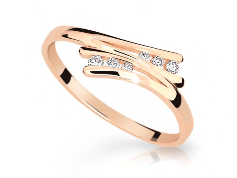 Cutie Jewellery Slušivý zlatý prsten se zirkony Z6711-1950-10-X-4 56 mm