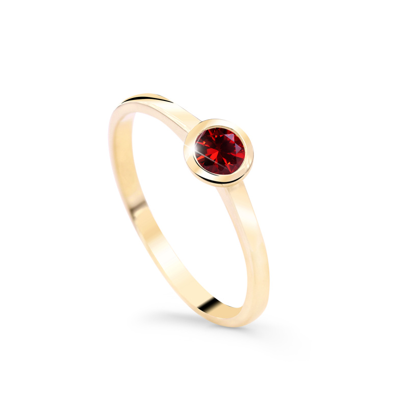 Cutie Diamonds Okouzlující prsten ze žlutého zlata s rubínem DZ8004-RU-X-1 63 mm
