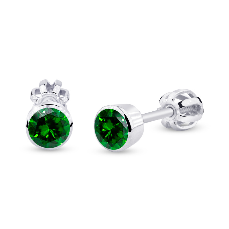 Cutie Diamonds Oblíbené náušnice z bílého zlata se smaragdy DZ3034-30-SM-X-2