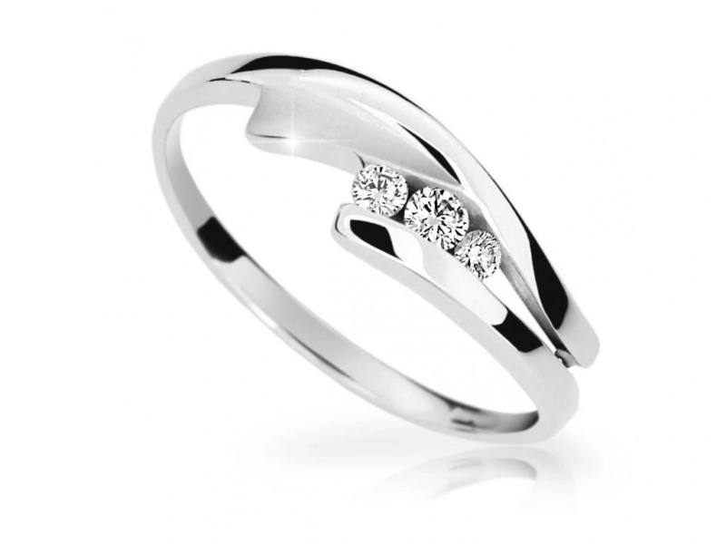 Cutie Jewellery Prsten z bílého zlata se zirkony Z6883-1750-10-X-2 64 mm
