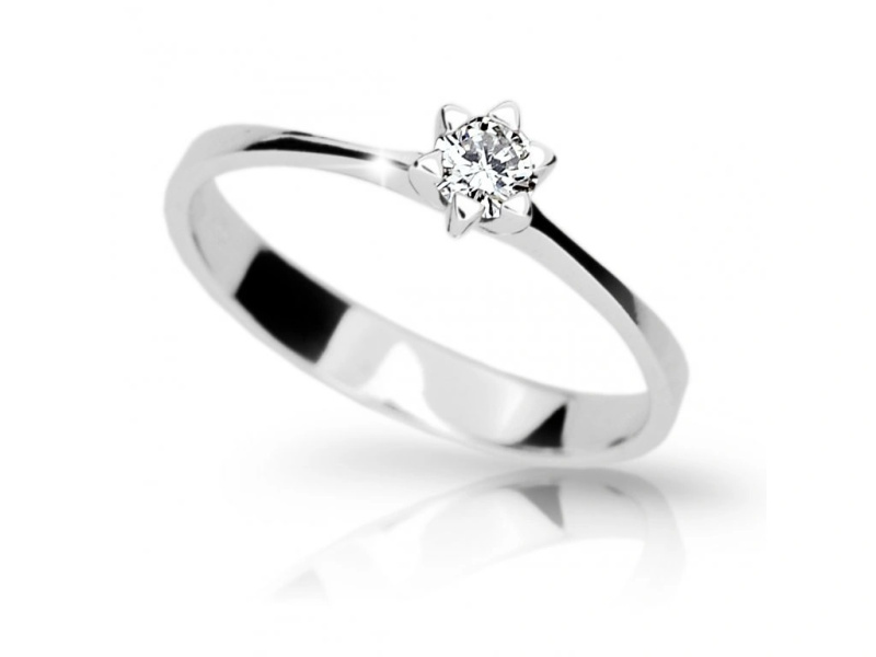 Cutie Jewellery Minimalistický prsten z bílého zlata Z6812-1953-10-X-2 56 mm
