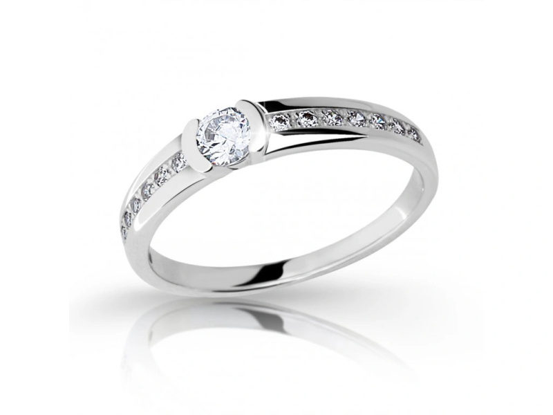 Cutie Diamonds Prsten z bílého zlata s diamanty DZ6708-2106-10-X-2 53 mm