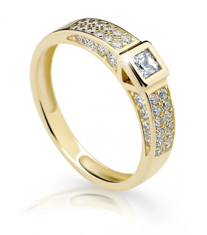 Cutie Diamonds Třpytivý prsten ze žlutého zlata s diamanty DZ6715-2361-10-X-1 58 mm