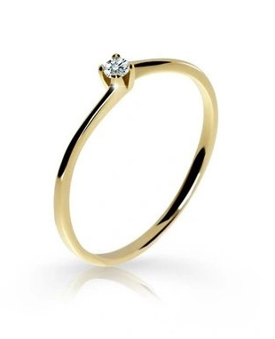 Cutie Diamonds Třpytivý prsten ze žlutého zlata s diamantem DZ6717-2943-10-X-1 66 mm
