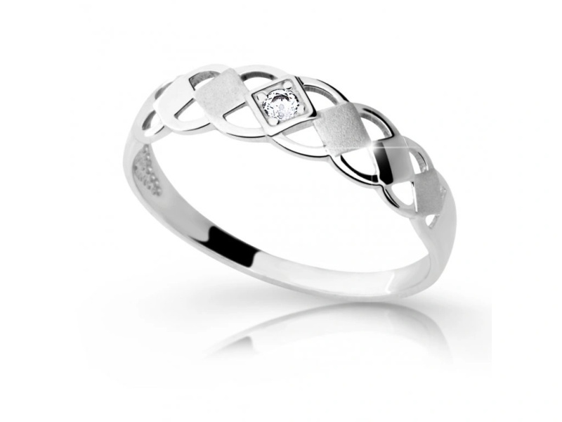 Cutie Diamonds Elegantní prsten z bílého zlata s briliantem DZ6718-1912-10-X-2 48 mm