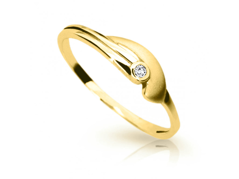 Cutie Diamonds Krásný prsten ze žlutého zlata s briliantem DZ6719-1662-10-X-1 55 mm