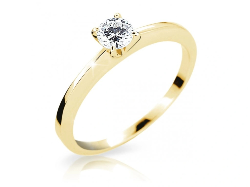 Cutie Diamonds Nadčasový prsten ze žlutého zlata s briliantem DZ6724-1232-10-X-1 65 mm